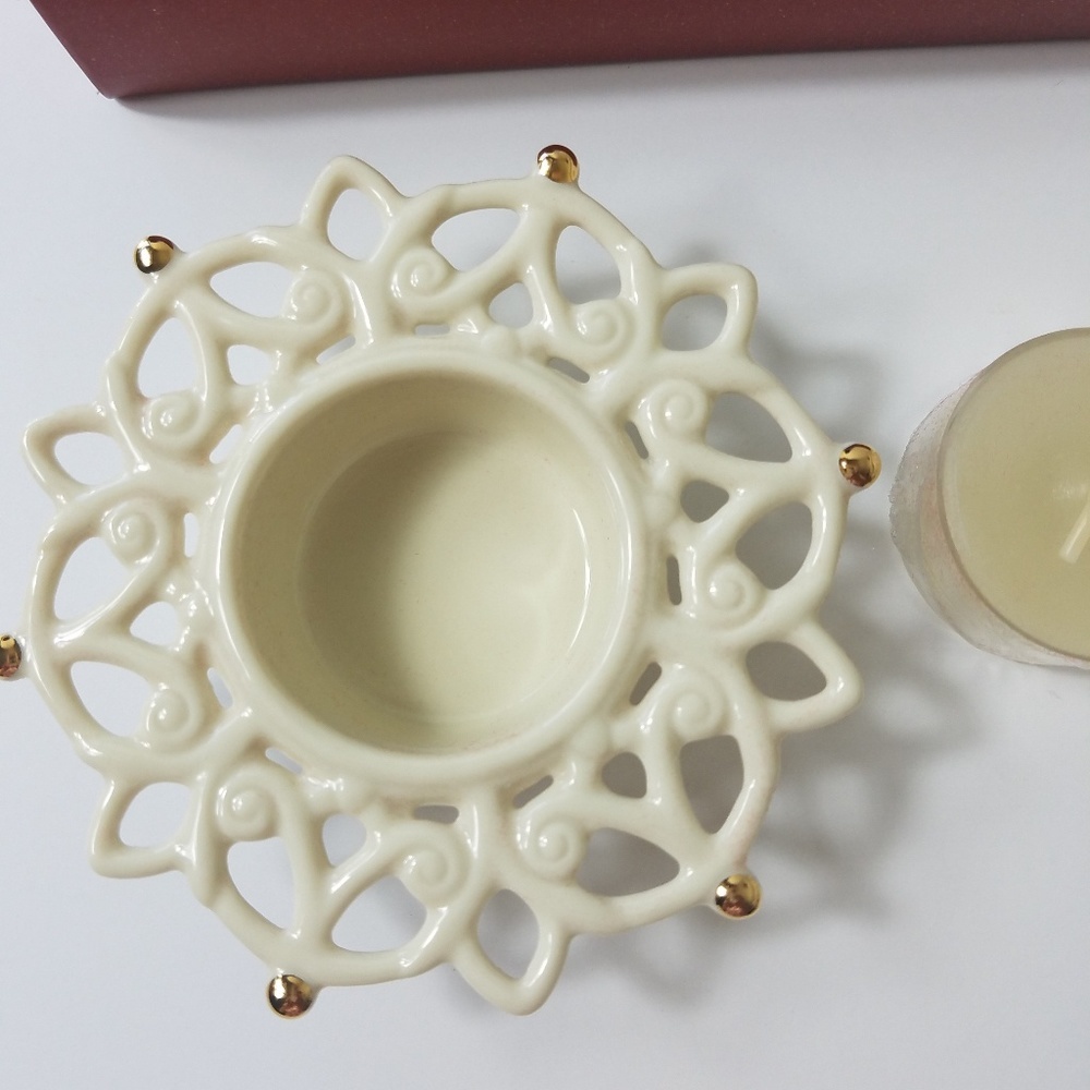 NWT LENOX HOLIDAY SNOWLIGHT CANDLE HOLDER - Picture 6 of 8